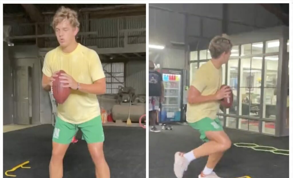 Arch Manning Shows Off Impressive Footwork In Training Video