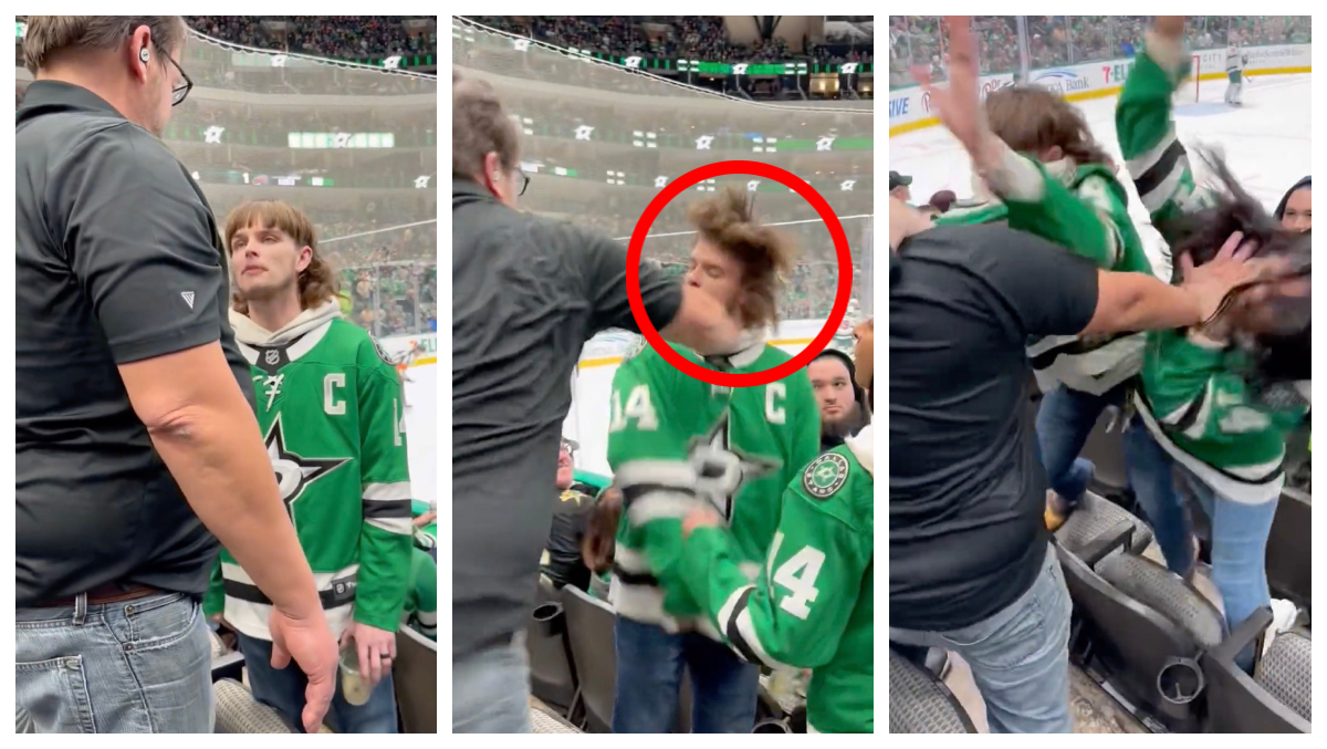 Dallas Stars Fan Gets Rocked In Brutal Fight Video outkick OutKick