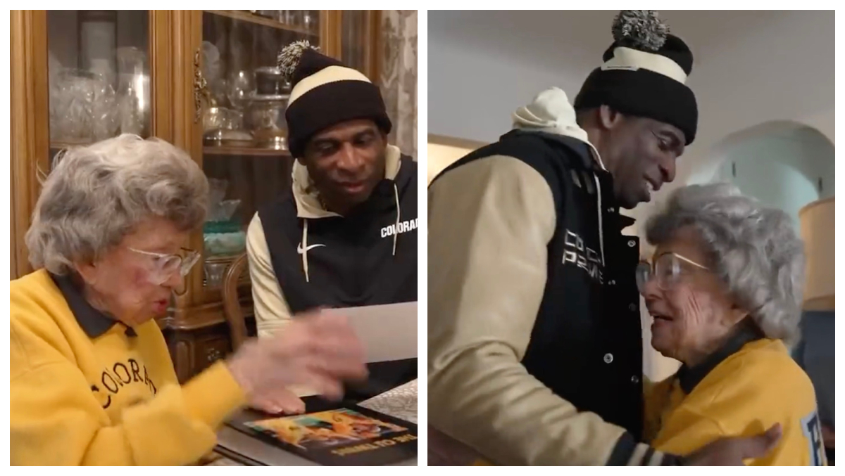 Deion Sanders Meets With Colorado Superfan Peggy Coppom - Outkick | OutKick