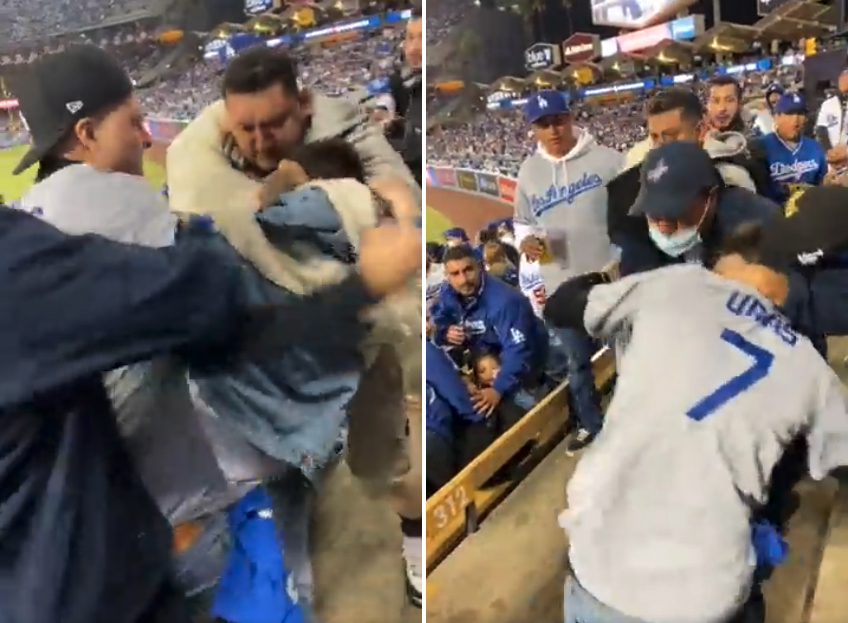 Dodgers Fans Beat Up Each Other During Game 4 Of NLDS | OutKick