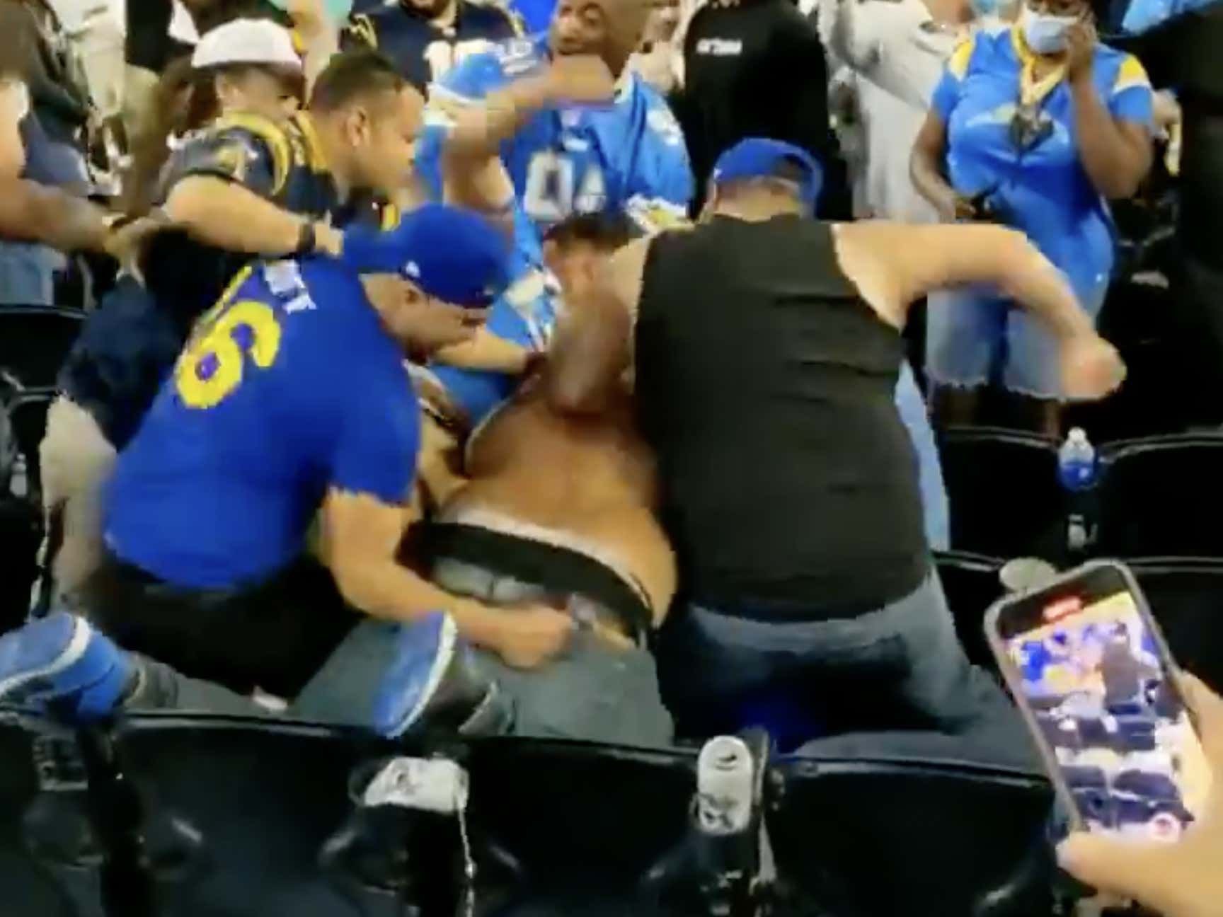 WATCH: Rams Fans Break In New Stadium With Huge Brawl | OutKick