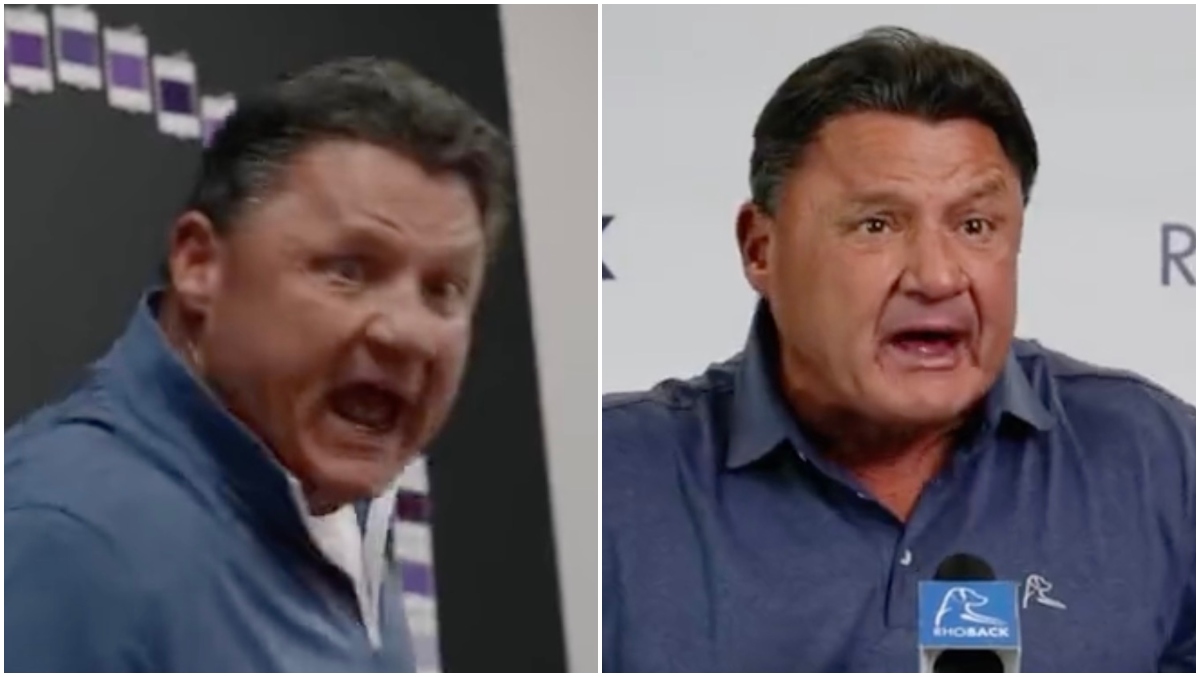 Ed Orgeron Stars In Hilarious Rhoback Commercial outkick