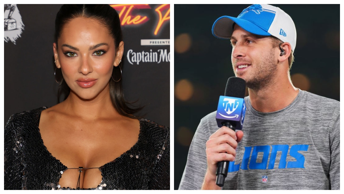 Jared Goffs Sports Illustrated Swimsuit Model Fiancée Christen Harper Watched The Lions Beat 8218