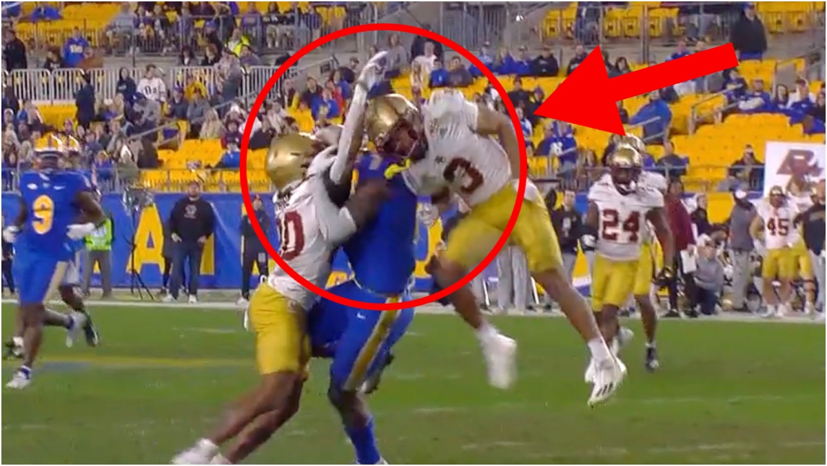 Boston College Khari Johnson Ejected After Brutal Targeting Hit: VIDEO ...