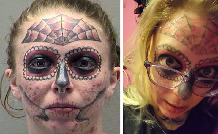 Event Horizon face tattoo: Woman with 'successful career' gets insane face  tatt | news.com.au — Australia's leading news site