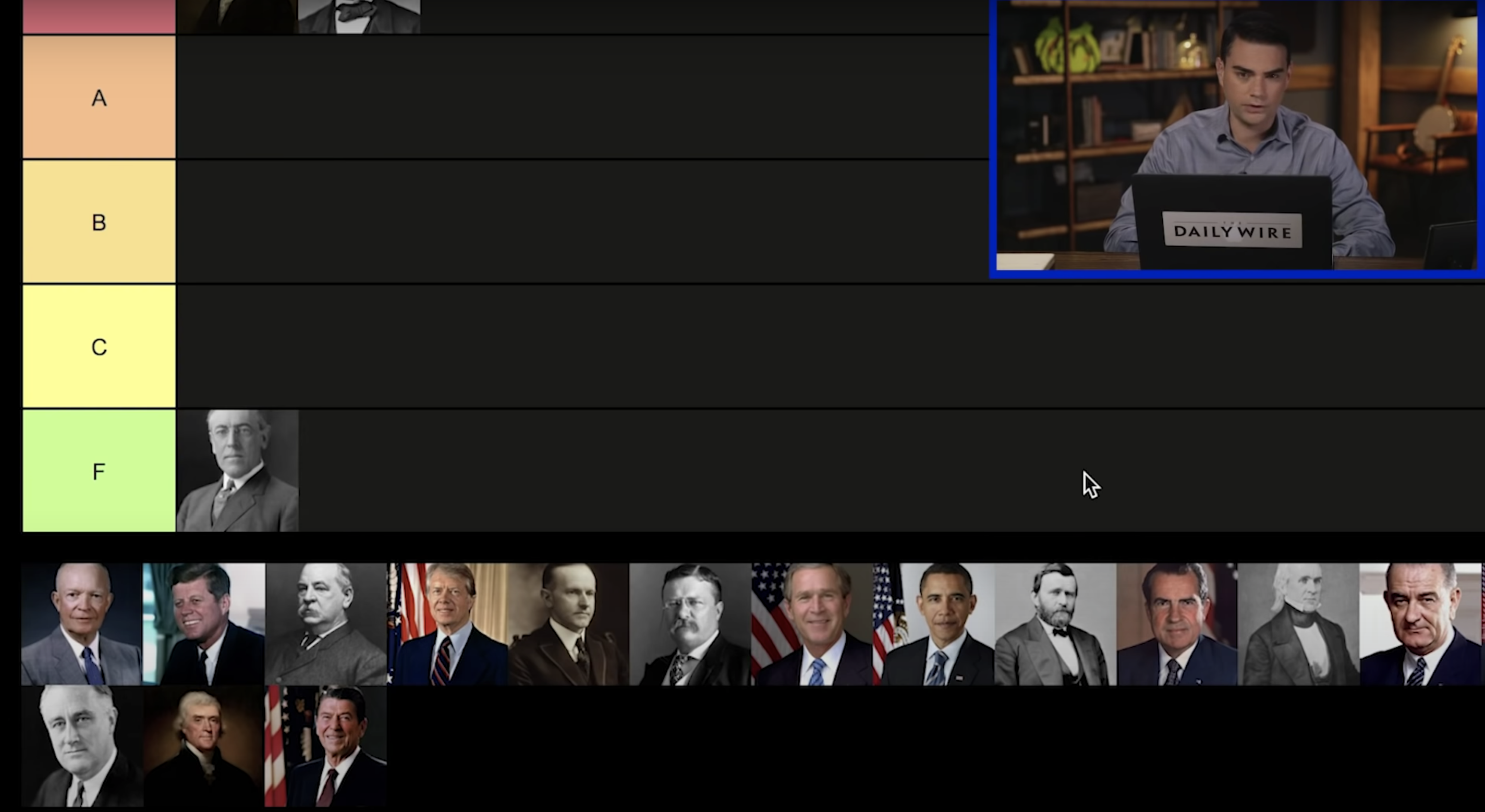 Ben Shapiro Reveals U.S. Presidents Tier Ranking | OutKick