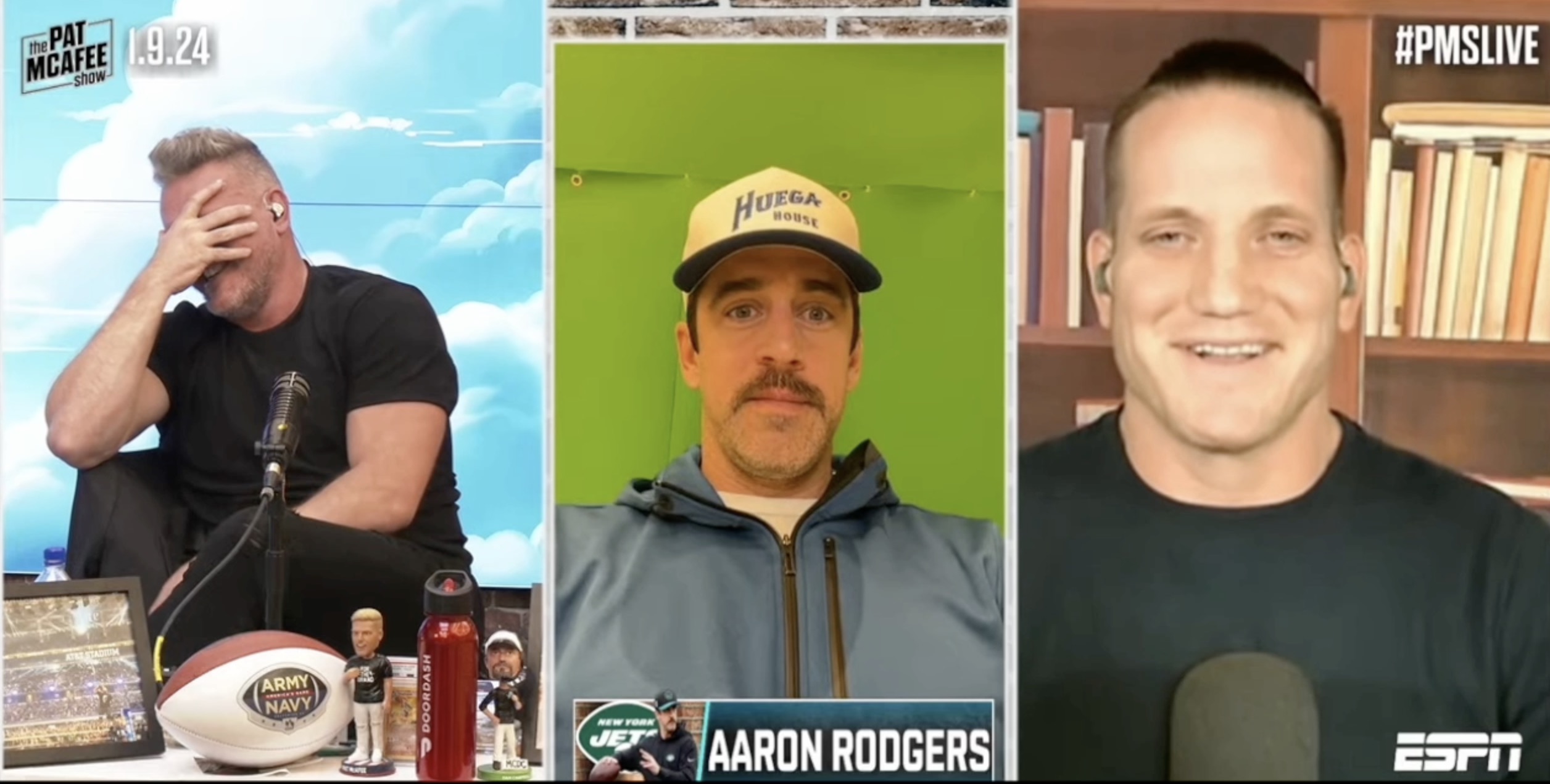 Pat McAfee Announces Aaron Rodgers' ESPN Appearances Are Done For This