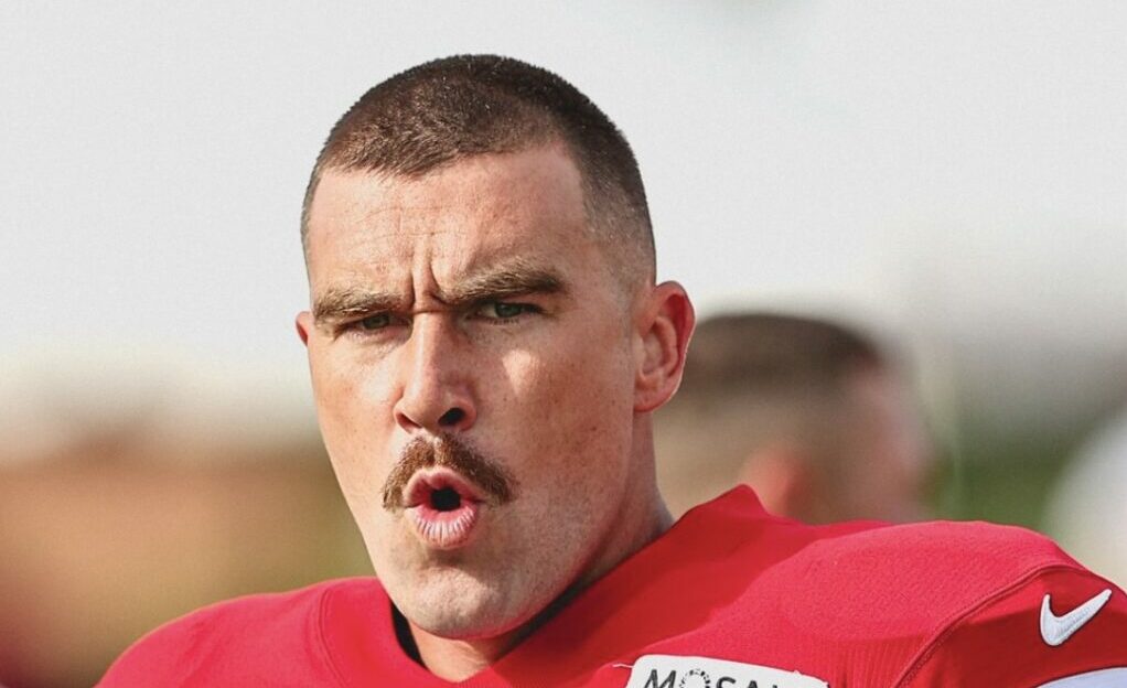 Travis Kelce Shows Off Incredible Mustache outkick OutKick