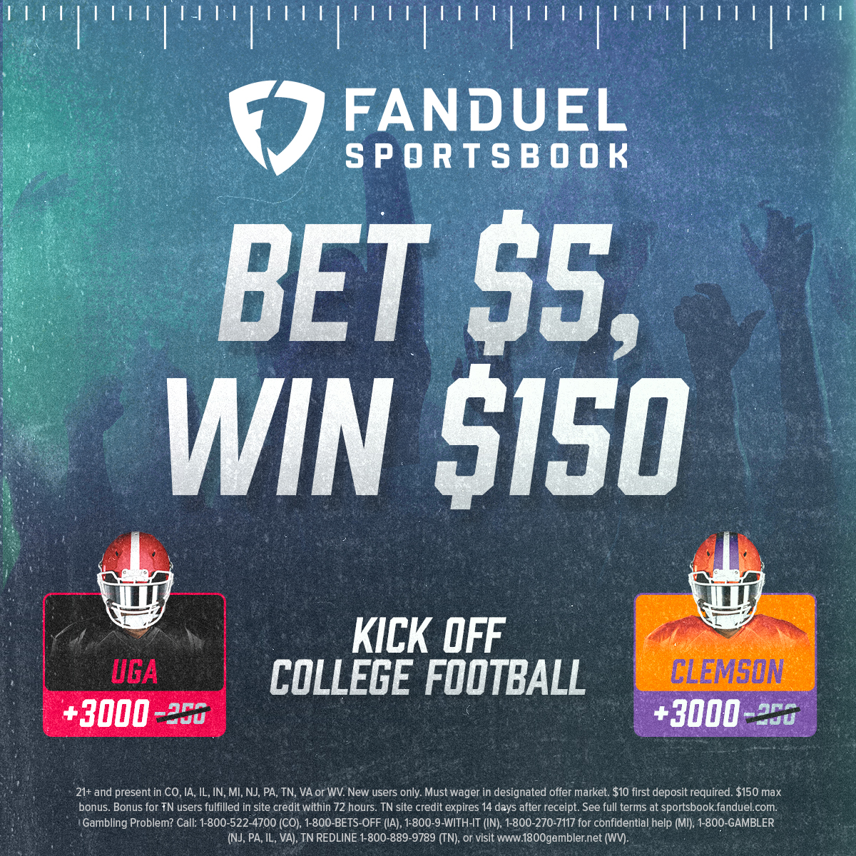 FanDuel Sportsbook Kickoff College Football Season with a 301 Odds