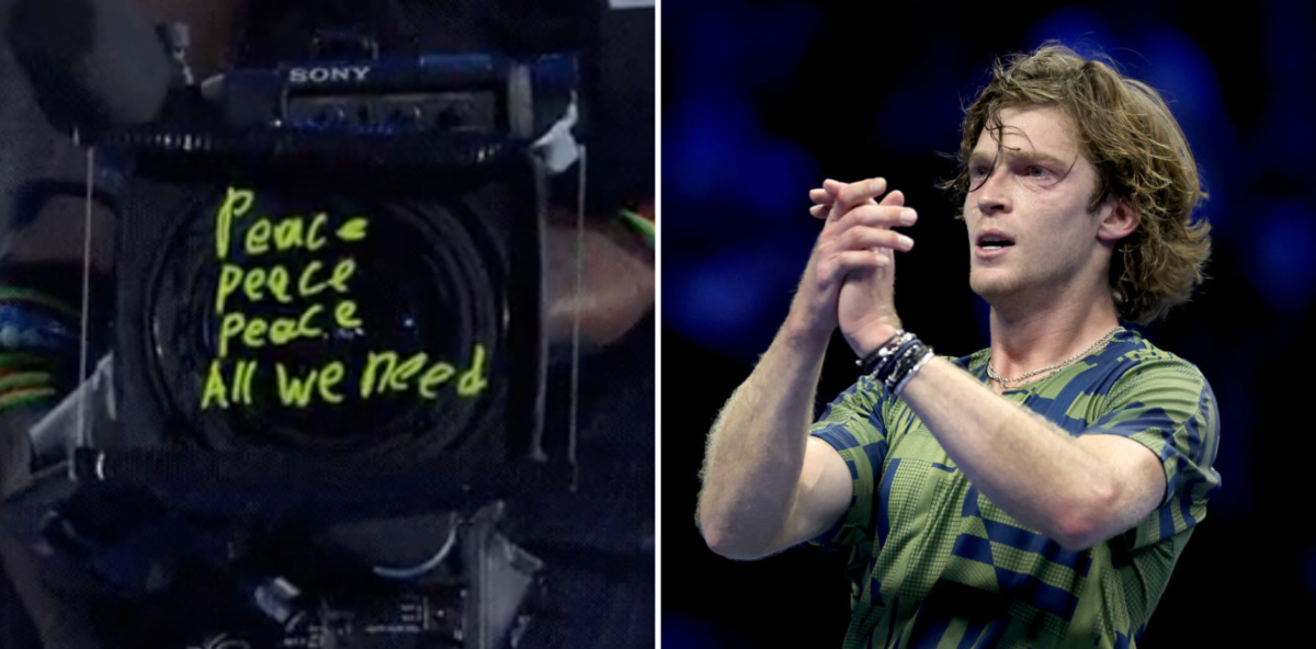 Video: Andrey Rublev Writes Anti-War Message On Camera Lens After Win ...