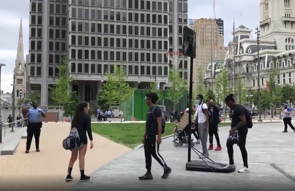Philadelphians Drag Basketball Hoop Around City To Break The Tension ...