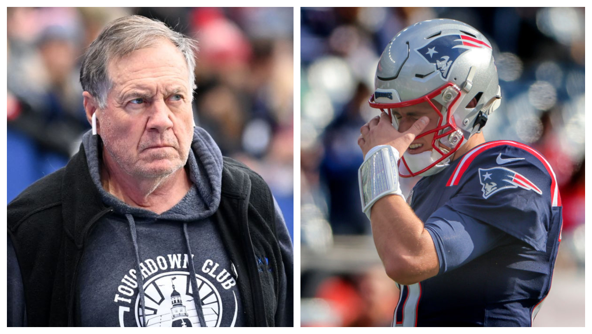 Mac Jones Throws Horrendous INT, Bill Belichick Benches Him As QB's ...