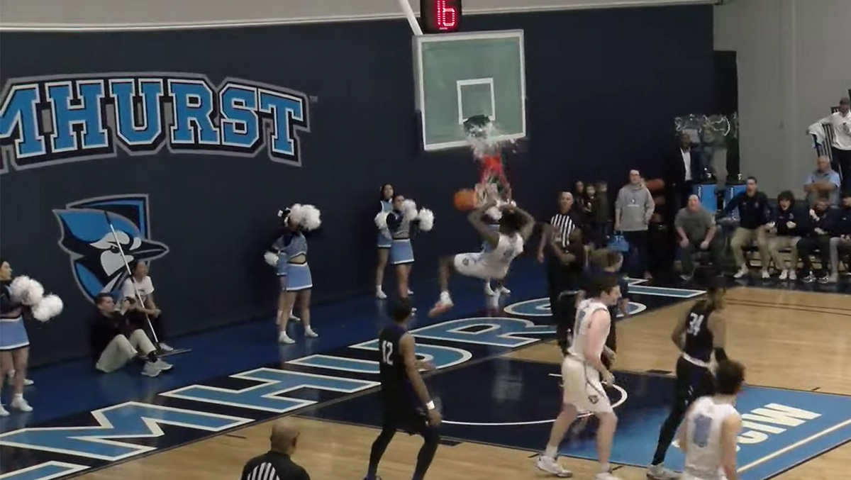 shattered backboard dunk