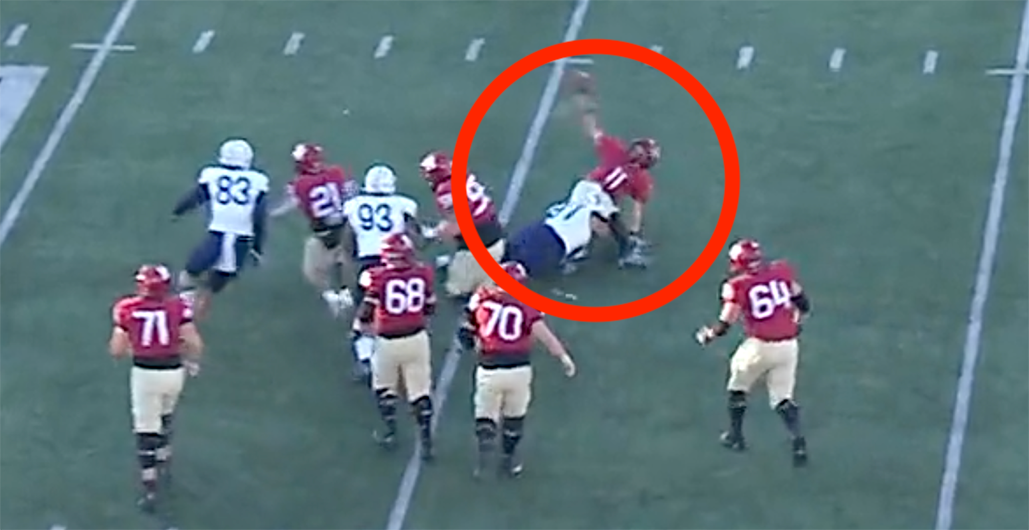Harvard QB Throws Hilariously Bad Mid-Tackle INT To Lose To Yale | OutKick