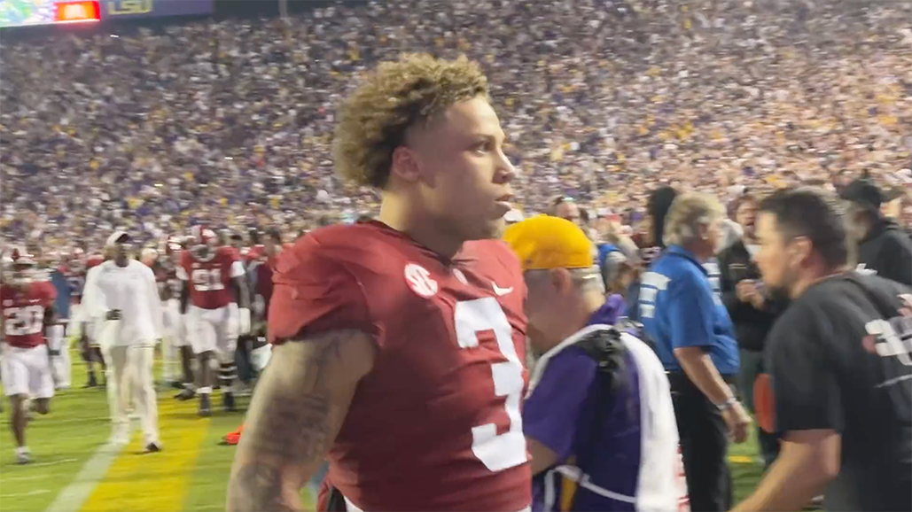 Jermaine Burton Exits Field Swiftly At LSU Before Hostile Situation