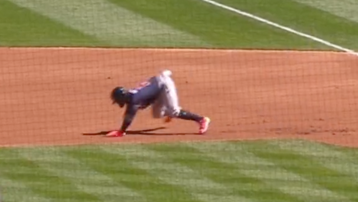 Ronald Acuna Jr Eats It After Getting Overly Excited For New Mlb Rules Outkick 6695