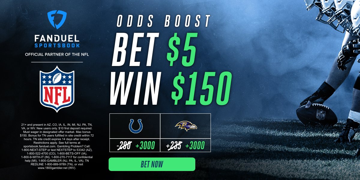 ColtsRavens Win 150 with this FanDuel Sportsbook Offer