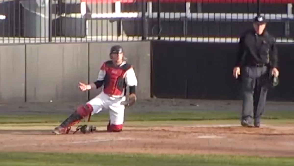 Widespread Confusion As College Baseball Team Wins On Catcher's Balk