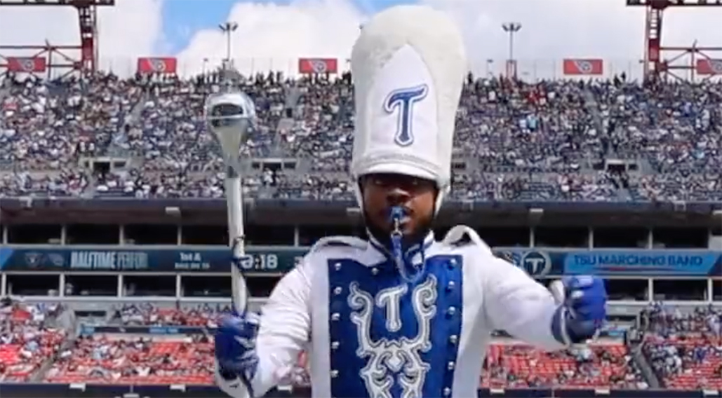 Tennessee State Marching Band Performs Titans Halftime, Makes His