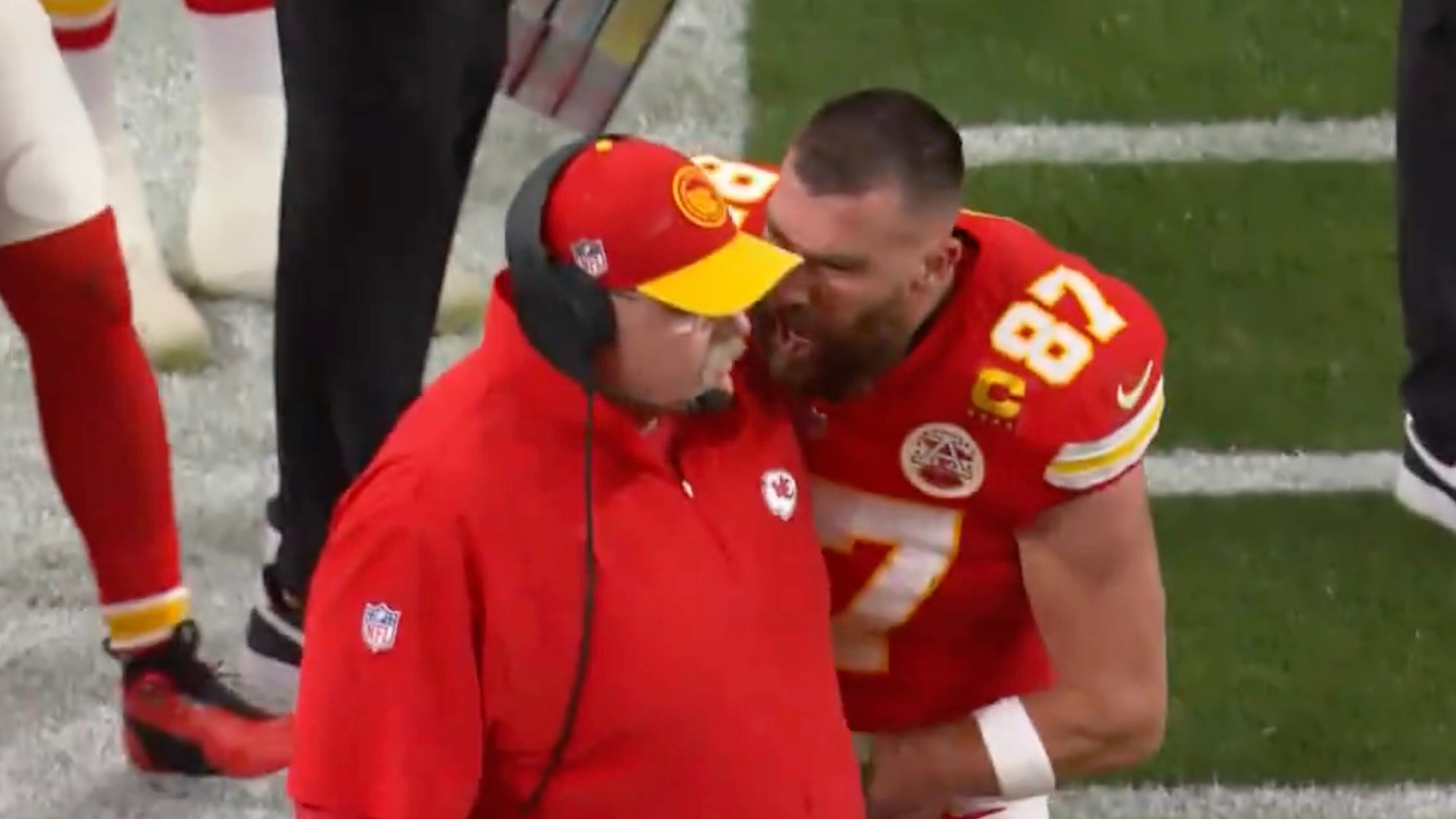 Travis Kelce Goes Berserk On Andy Reid For Taking Him Out Of Game OutKick   Kelce Reid 