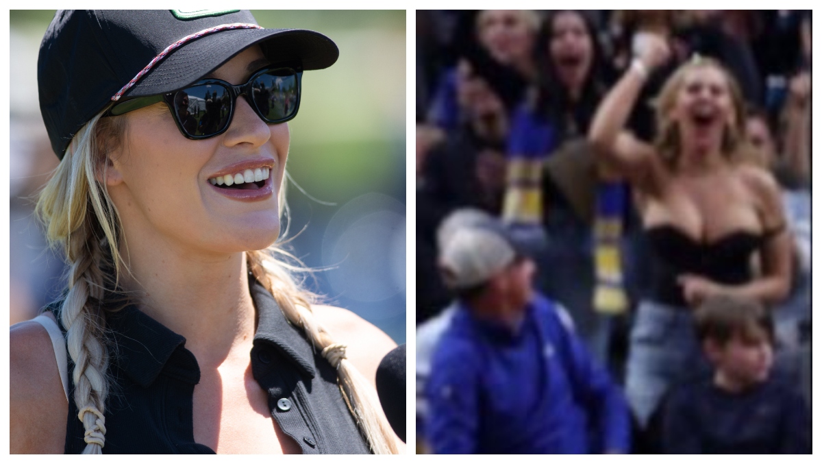 Paige Spiranac Weighs In On The Busty Blonde Escort, Katherine Taylor, Who  Went Viral At The Warriors Game | OutKick