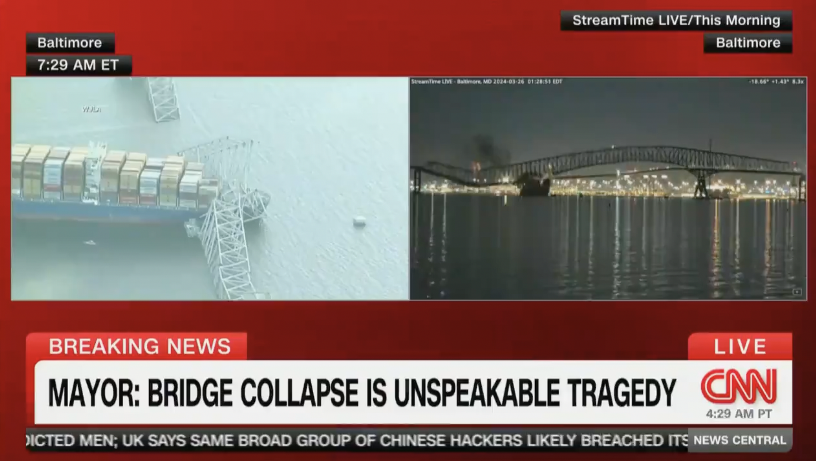 Baltimore Mayor Asks News Networks To Stop Showing Bridge Collapse | OutKick