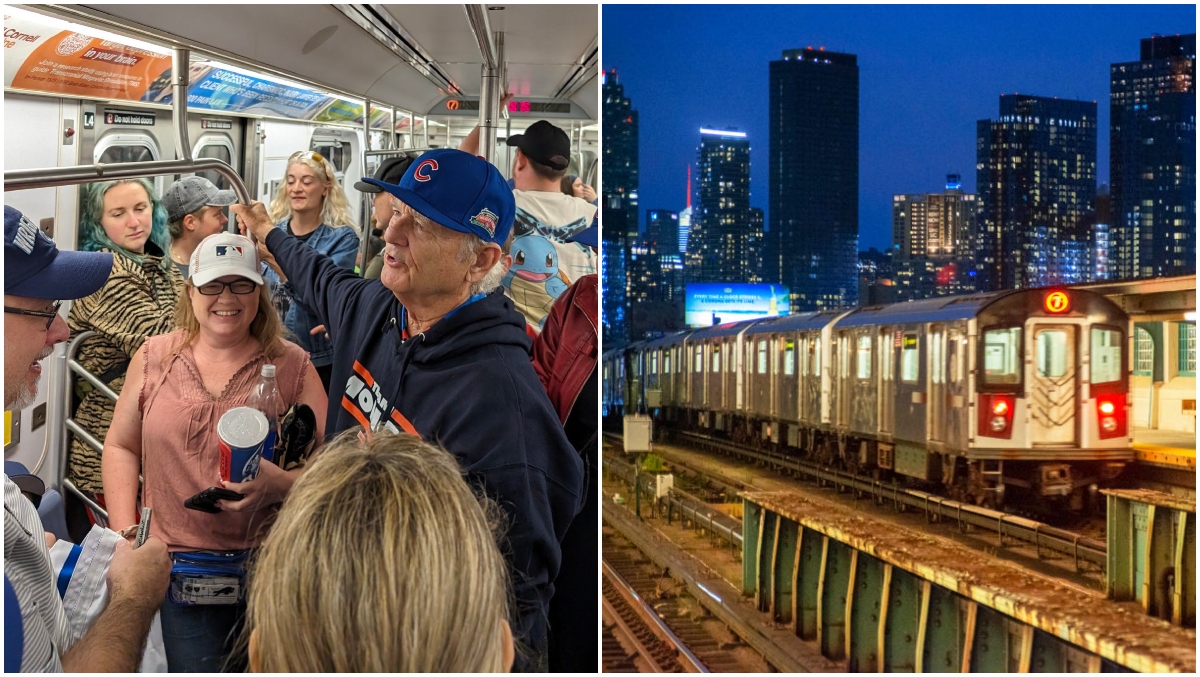 Man Of The People Bill Murray Rides NYC Train After Watching His Cubs ...