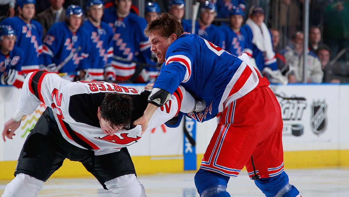 Let's Take A Look Back At Another RangersDevils Opening Faceoff Line Brawl OutKick