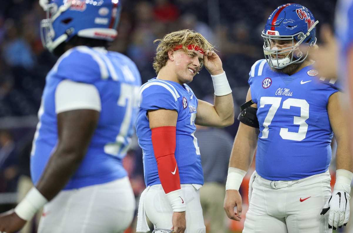 Ole Miss Qb Jaxson Dart Reacts To His Headshot In Ea Sports College 