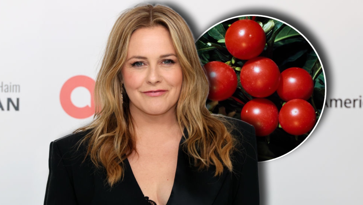 Alicia Silverstone eats a fruit that definitely looks poisonous