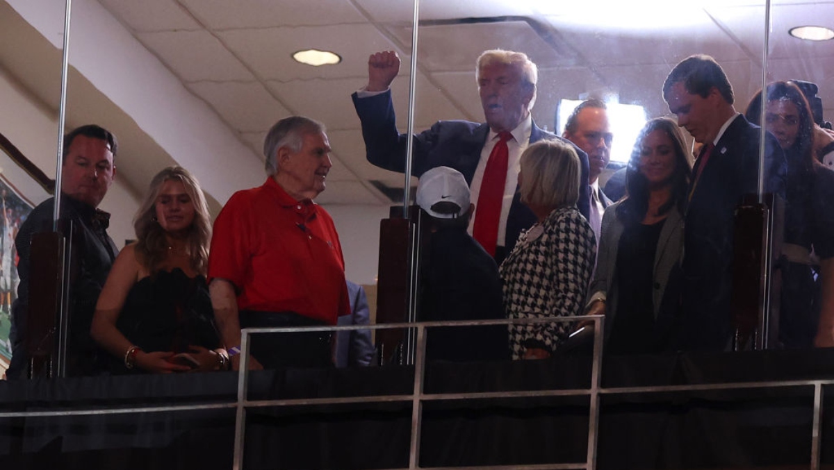 Former President Trump Takes In The Alabama-Georgia Game | OutKick