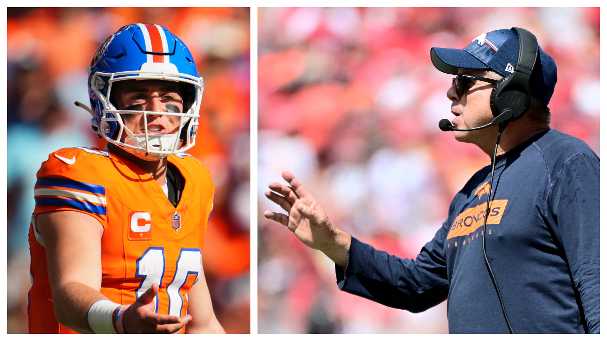 Sean Payton, Bo Nix Shout At Each Other On Sideline During Broncos ...