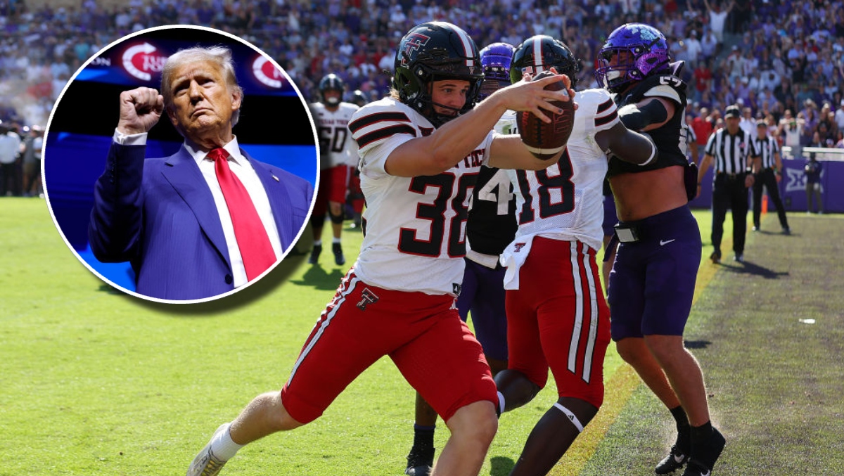 “Texas Tech Kicker Drops Homemade Trump Shirt After Fake Field Goal”