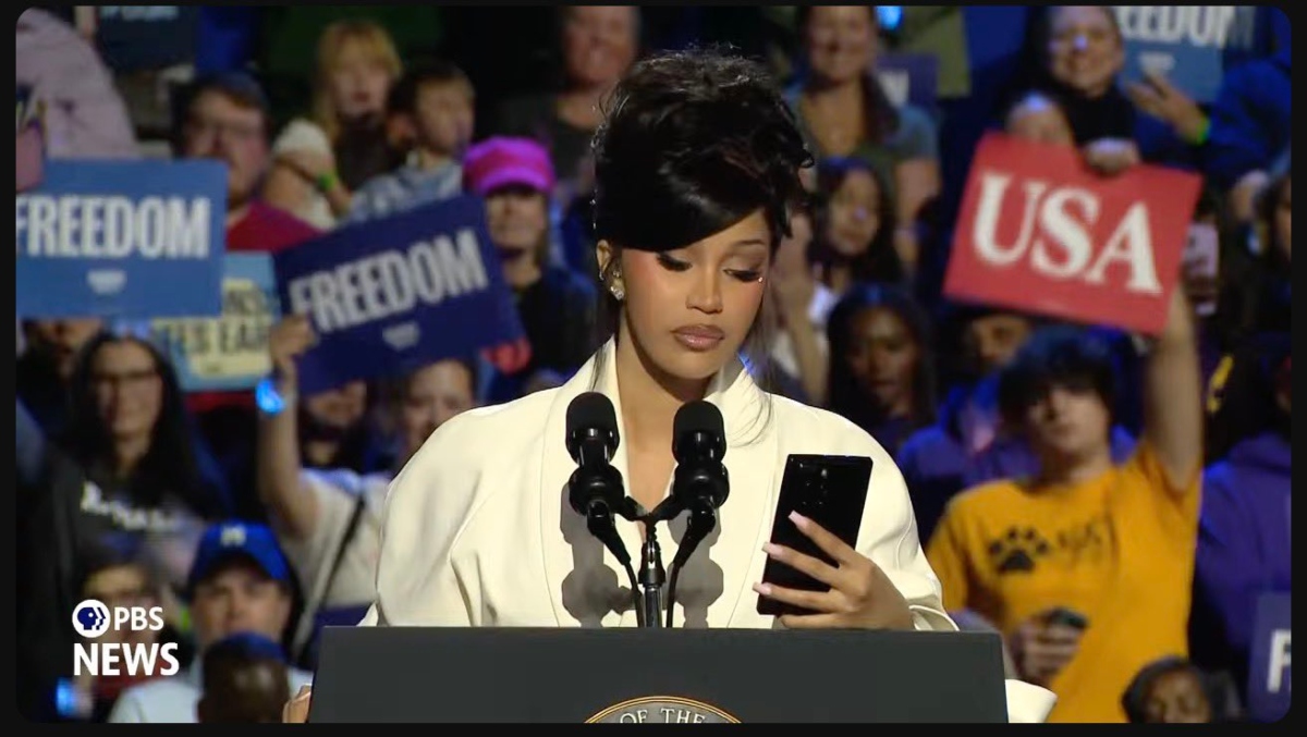 Cardi B's Speech At Kamala Harris Rally Went Off The Rails When The ...