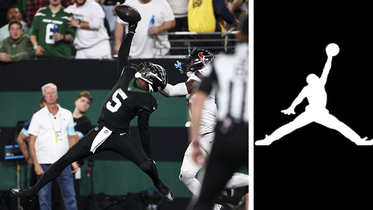 Garrett Wilson TD Catch becomes an iconic copy of Michael Jordan’s Nike logo