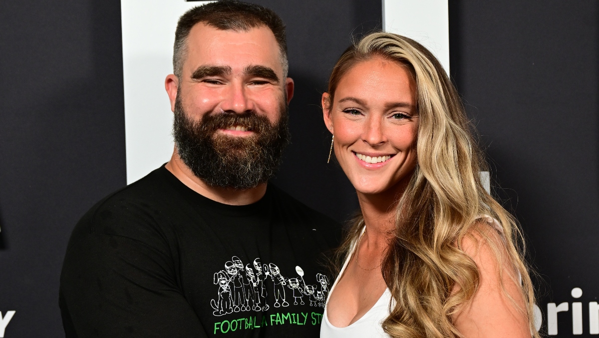 Jason Kelce's Wife Has A Message For All The Thirsty Ladies Leaving Drool Emoji Comments: 'That's Mine'
