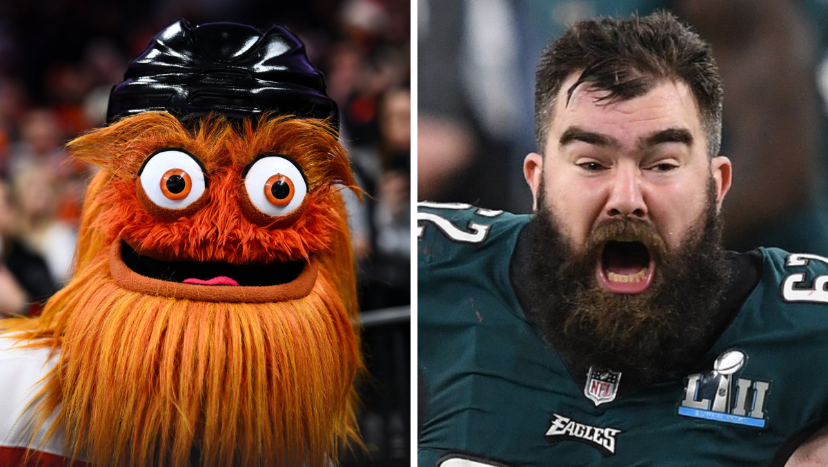 Jason Kelce Convinced He Is Inspiration Behind Flyers' ‘Gritty’ Mascot