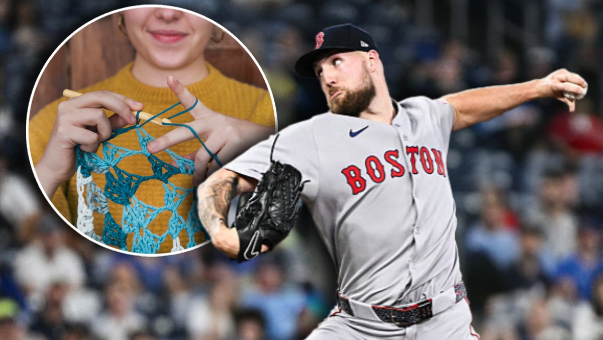 Red Sox Fan Is Crocheting Sweater Whenever Garret Crochet Is Pitching