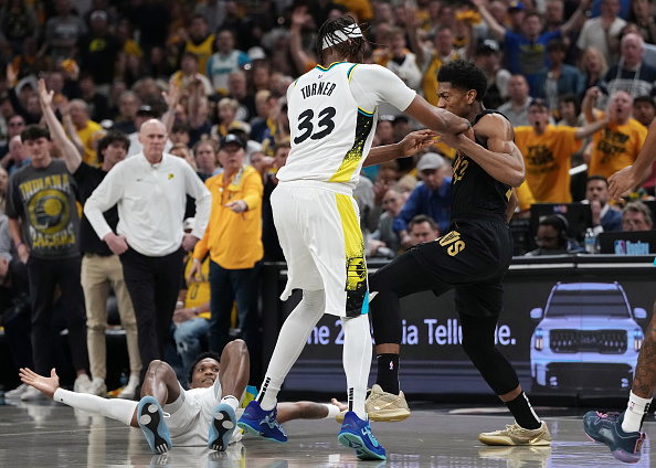 Pacers Player Gets Launched After Tapping Cavs Player's Chest