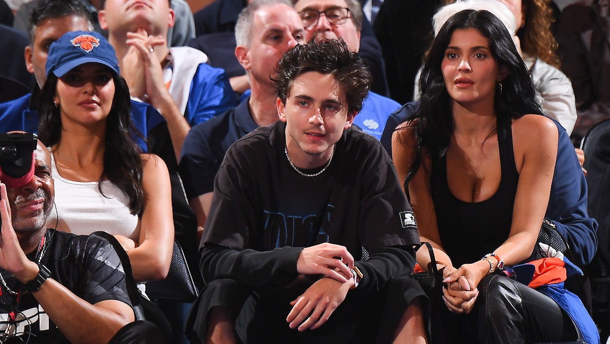 After Putting Timothée Chalamet In A Jenner Sandwich, Knicks Fan Kylie Jenner Takes Victory Lap In Gold Bikini