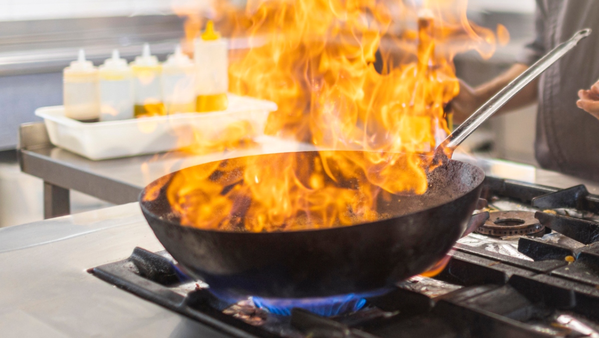 Woman Nearly Burns Her House Down After Tossing Flaming Pan Across Her Kitchen