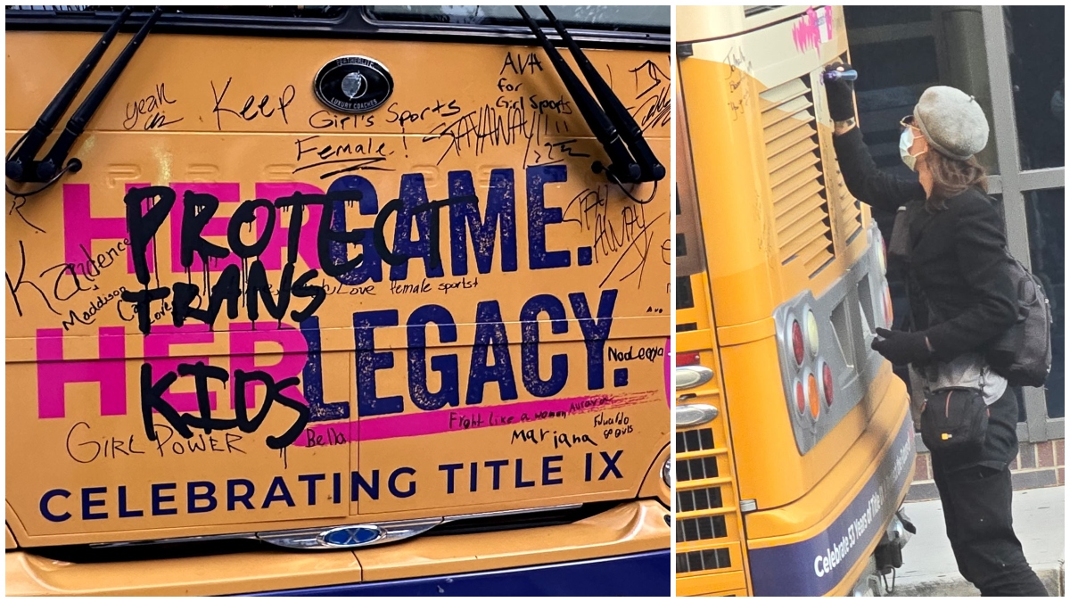 Advocacy Group Independent Women Has Tour Bus Vandalized By Trans 'Activists' | OutKick Exclusive