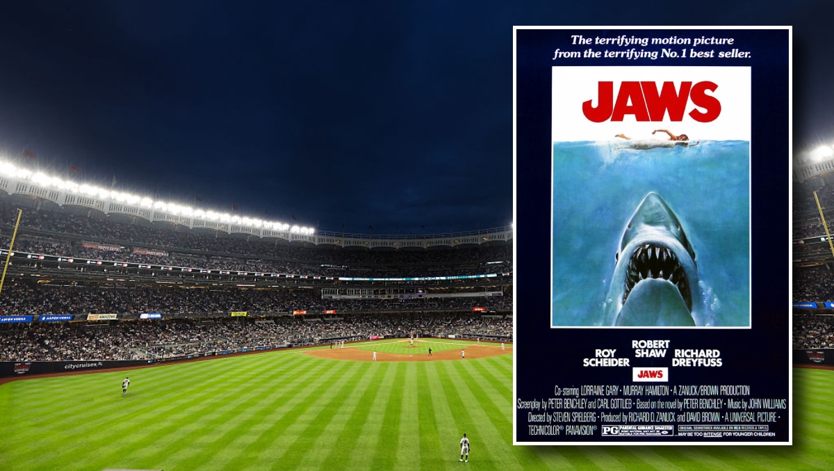 The yankees are celebrating 50 years of jaws with a milkshake for some