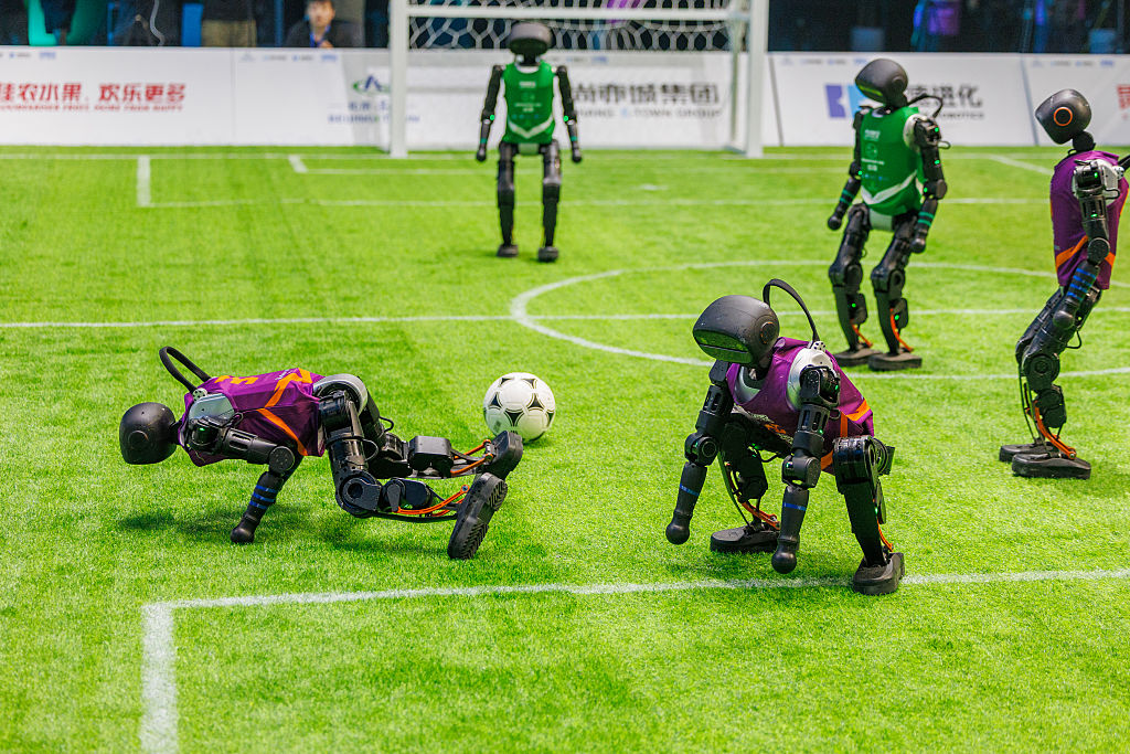 Robot Soccer Is Here, And We've Even Got Some Getting Stretchered Off The Pitch