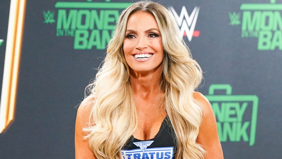 WWE Hall Of Famer Trish Stratus Rocked Low-Cut 'Your First Crush' Top Ahead Of Women's Championship