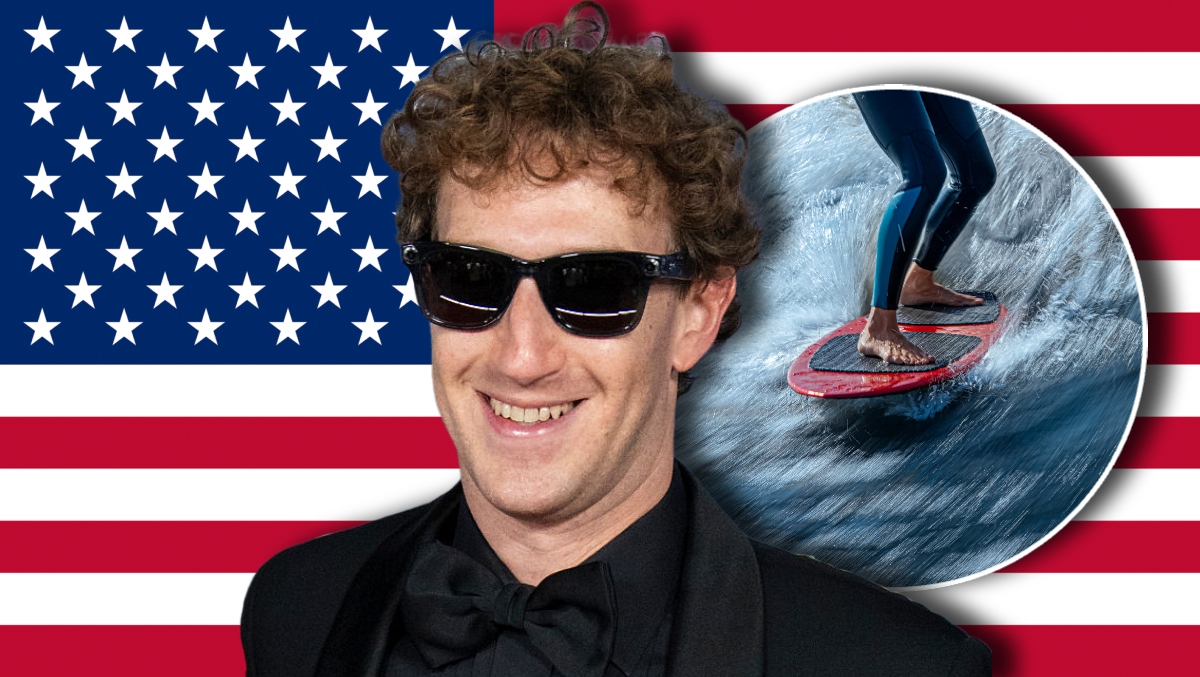 Meta CEO Zuckerberg Celebrates Independence Day Wakeboarding in Patriotic Costume