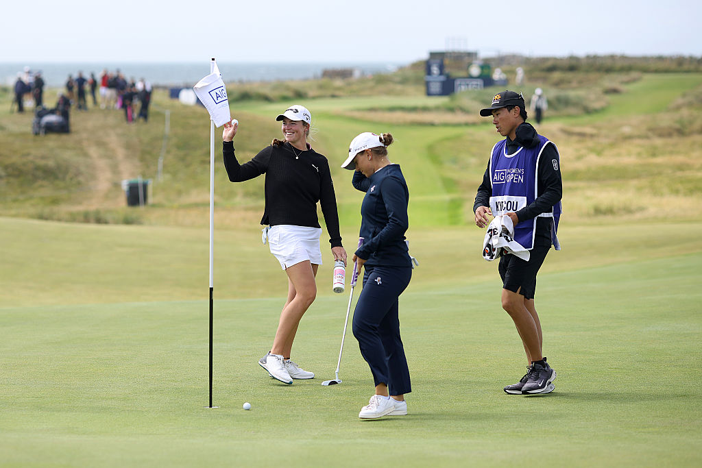 Golfer Makes Insane Hole-In-One After Ball Ricochets Off Playing Partner's During Women's British Open
