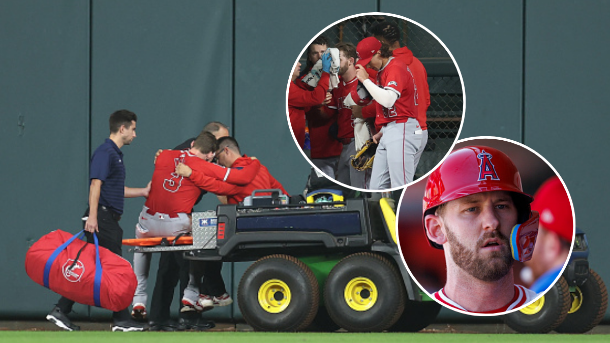 Angels' Taylor Ward Bloodied After Running Face-First Into Astros Fence