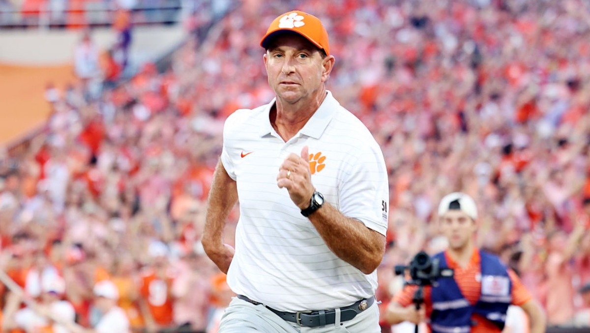 Dabo Swinney Caught In Unfortunate Position During Mid-Game ESPN Interview