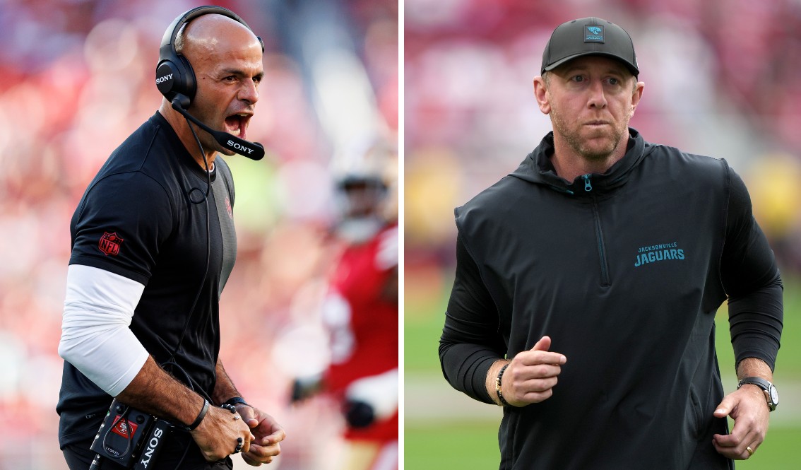 Jaguars Coach Liam Coen Talks Smack To 49ers DC Robert Saleh During Intense Confrontation